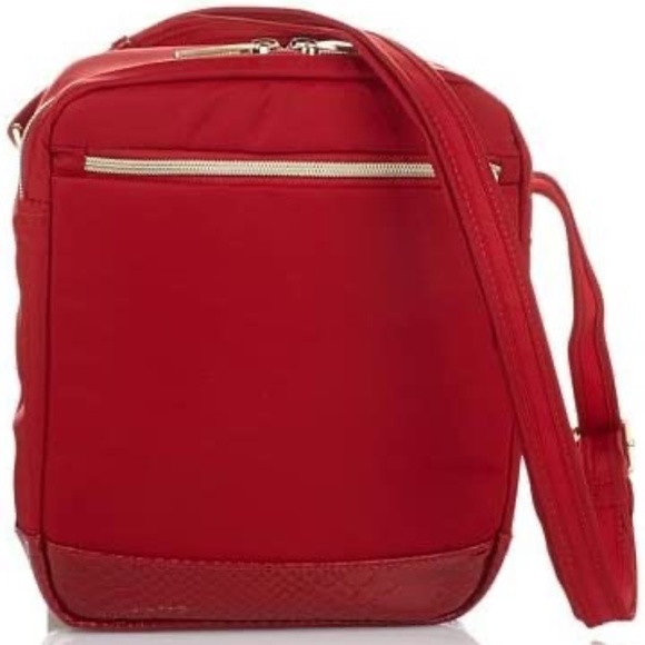 TravelSmith Handbags - NWT TravelSmith Red Day Tripper Large Crossbody RFID Secure Bag